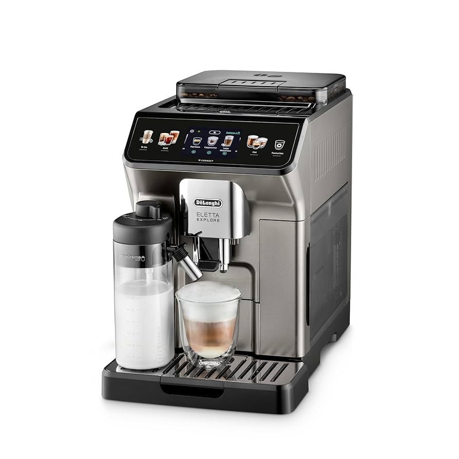 たまさん専用 De'Longhi Eletta Explore De'Longhi Eletta Explore Cold Brew Ekspres do Kawy, Srebrny